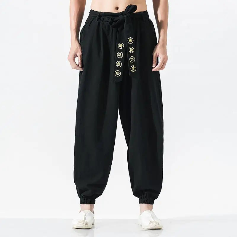 Pantalons sarouel streetwear, boutique en ligne, bas d'entraînement de rue, vêtements traditionnels chinois pour hommes, Kungfu, grande taille, 5XL