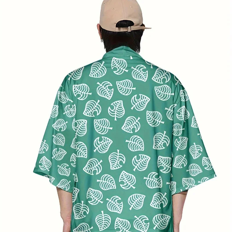Costume de Cosplay Rick pour Homme et Femme, Kimono Japonais Imprimé Cuir oral elu Mignon, Everak, Rose, Vert, Cardigan Haori