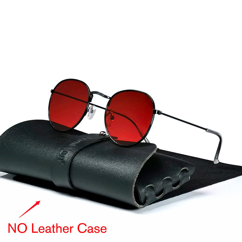 LeonLion Round Retro Sunglasses Men Round Vintage Sun Glasses for Men/Women Luxury Eyewear Men Metal Lunette Soleil Homme UV400