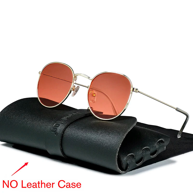 LeonLion Round Retro Sunglasses Men Round Vintage Sun Glasses for Men/Women Luxury Eyewear Men Metal Lunette Soleil Homme UV400