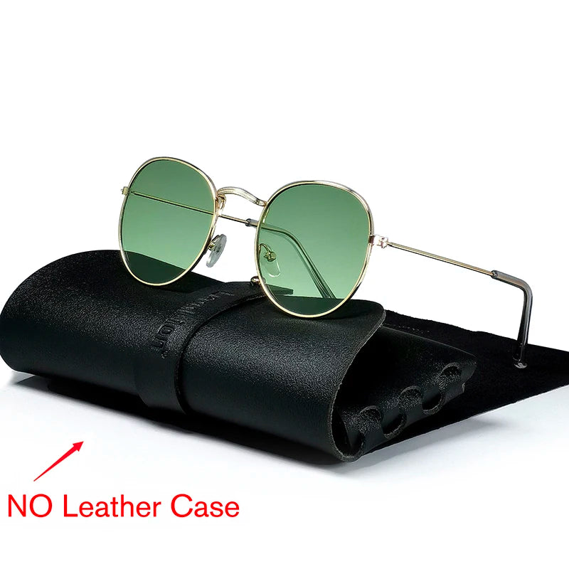 LeonLion Round Retro Sunglasses Men Round Vintage Sun Glasses for Men/Women Luxury Eyewear Men Metal Lunette Soleil Homme UV400