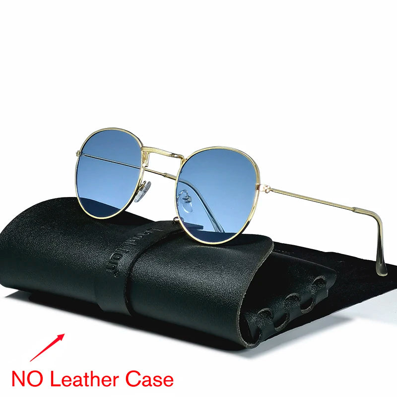 LeonLion Round Retro Sunglasses Men Round Vintage Sun Glasses for Men/Women Luxury Eyewear Men Metal Lunette Soleil Homme UV400
