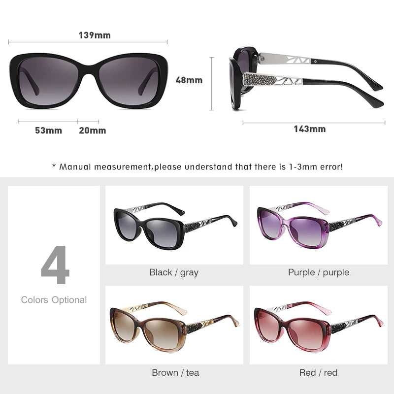 LM 2024 Women's Sunglasses Gradient Polarized Lens Luxury Design Ladies Elegant UV400 Fashion Eyewear Lunette De Soleil Femme
