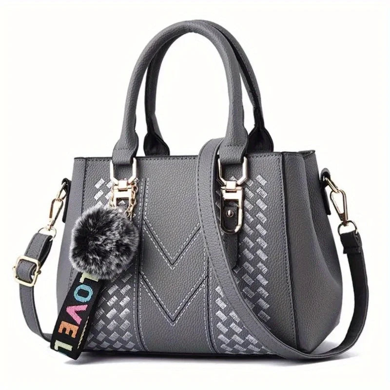 Embroidery Messenger Bags Women Handbags Bags For Women Sac A Main Ladies Hair Ball Hand Bag