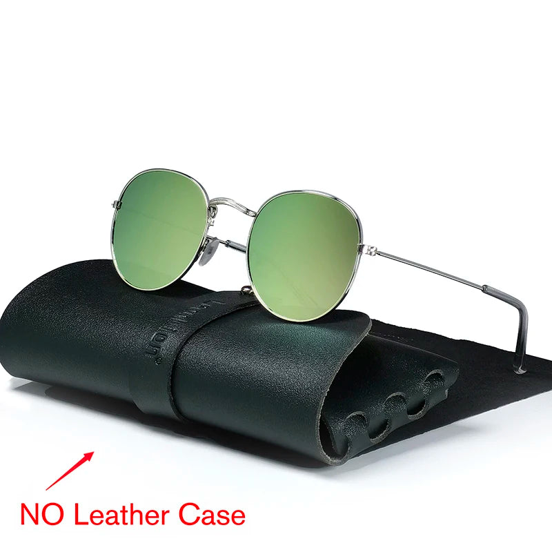 LeonLion Round Retro Sunglasses Men Round Vintage Sun Glasses for Men/Women Luxury Eyewear Men Metal Lunette Soleil Homme UV400