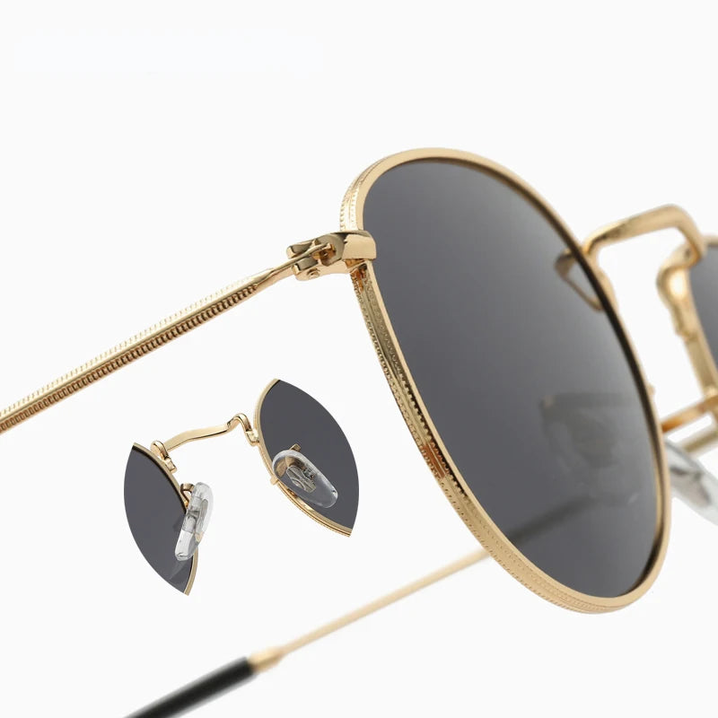 LeonLion Round Retro Sunglasses Men Round Vintage Sun Glasses for Men/Women Luxury Eyewear Men Metal Lunette Soleil Homme UV400