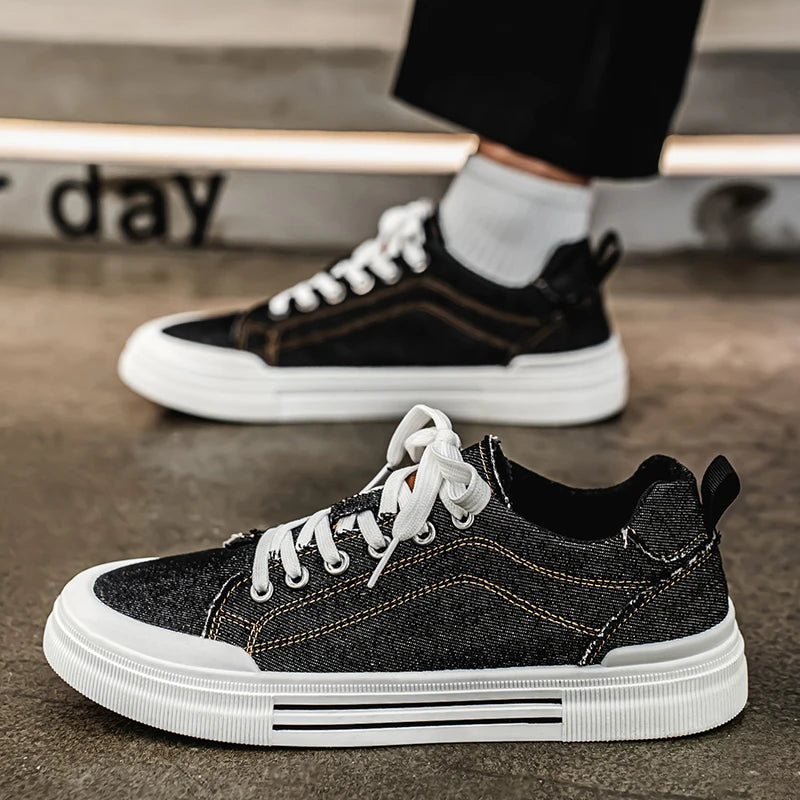 2025 Cowboy Men's Vulcanize Shoes Big Size 48 Skateboard Shoes Man Low Top Comfy Casual Shoes for Man Sneaker Summer Espadrilles
