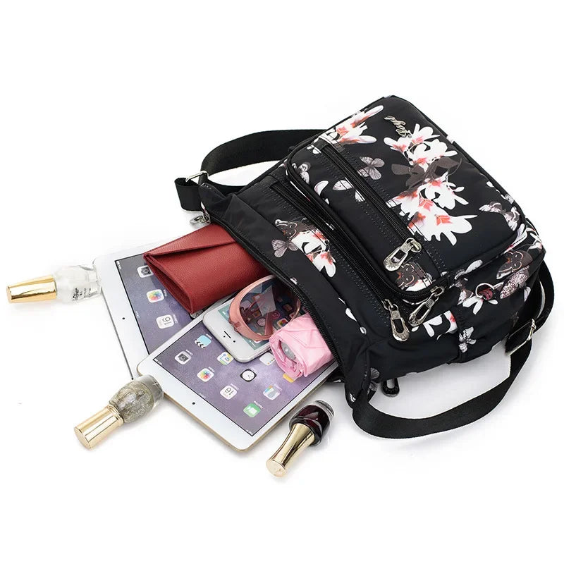 Women Casual Bolsos Messenger Bag Waterproof Nylon Shoulder Bag Large Capacity Mom Handbags Tote Crossbody Pack Sac A Main Purse