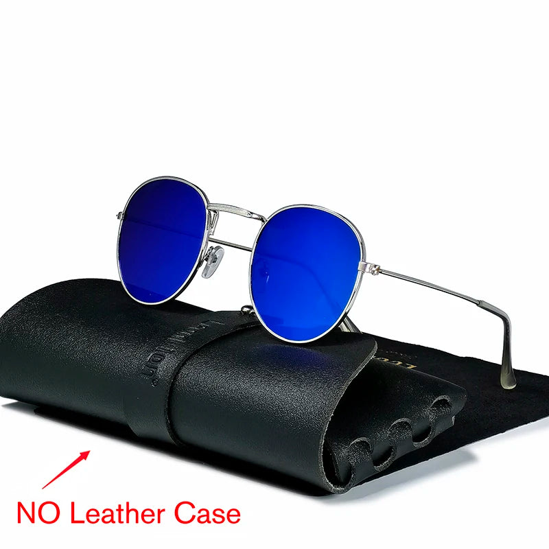 LeonLion Round Retro Sunglasses Men Round Vintage Sun Glasses for Men/Women Luxury Eyewear Men Metal Lunette Soleil Homme UV400