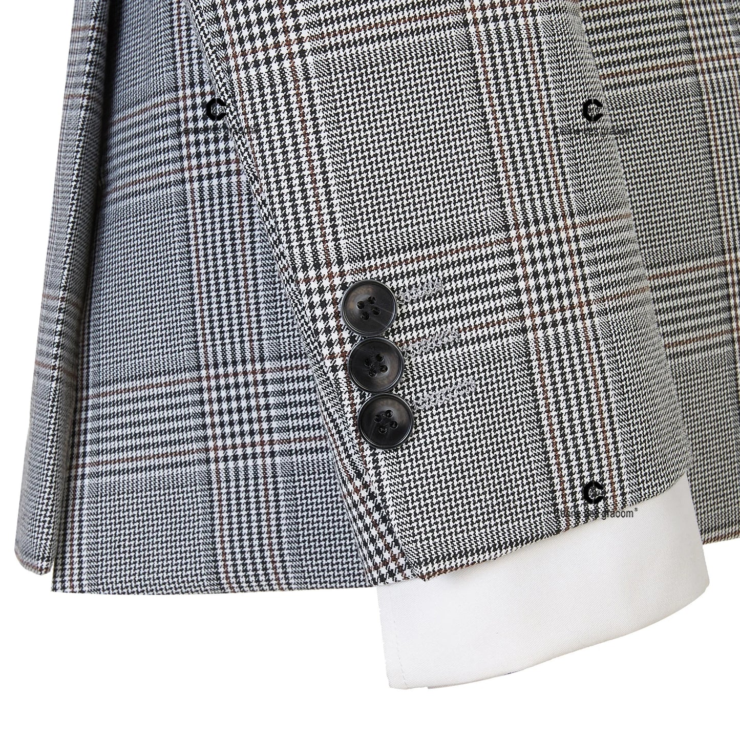 Costume classique pour homme Cenne Des Graoom 2025, ensemble 2 pièces à carreaux, veste croisée vintage, gilet et pantalon, pour bureau, affaires, mariage