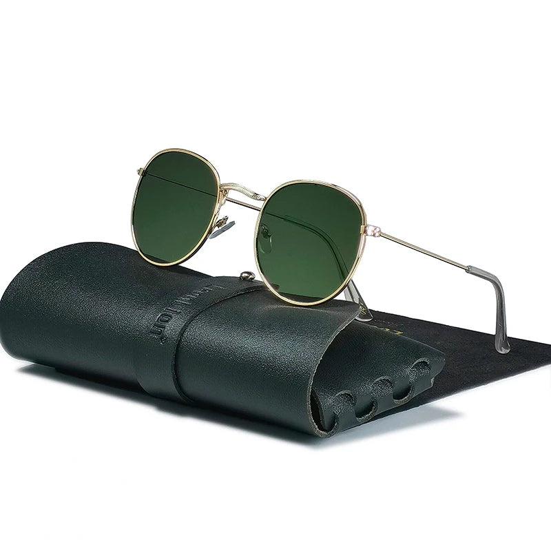 LeonLion 2023 Round Retro Sunglasses Men Round Vintage Glasses for Men/Women Luxury Eyewear Men Metal Lunette Soleil Homme UV400