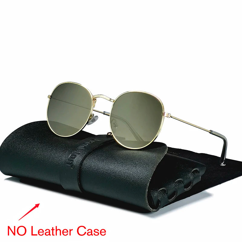 LeonLion Round Retro Sunglasses Men Round Vintage Sun Glasses for Men/Women Luxury Eyewear Men Metal Lunette Soleil Homme UV400