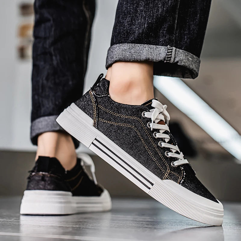 2025 Cowboy Men's Vulcanize Shoes Big Size 48 Skateboard Shoes Man Low Top Comfy Casual Shoes for Man Sneaker Summer Espadrilles
