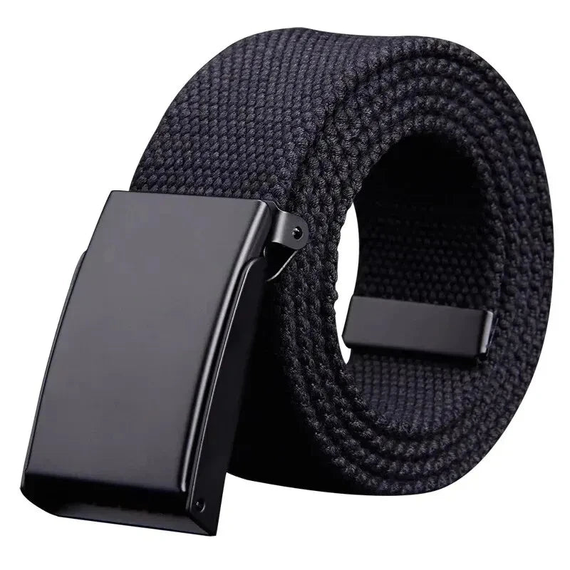 New Men Belt New Fashion Unisex Army Tactical Waist Belt Jeans Male Casual Luxury Canvas 3.8cm Webbing Waistband Ceinture Femme