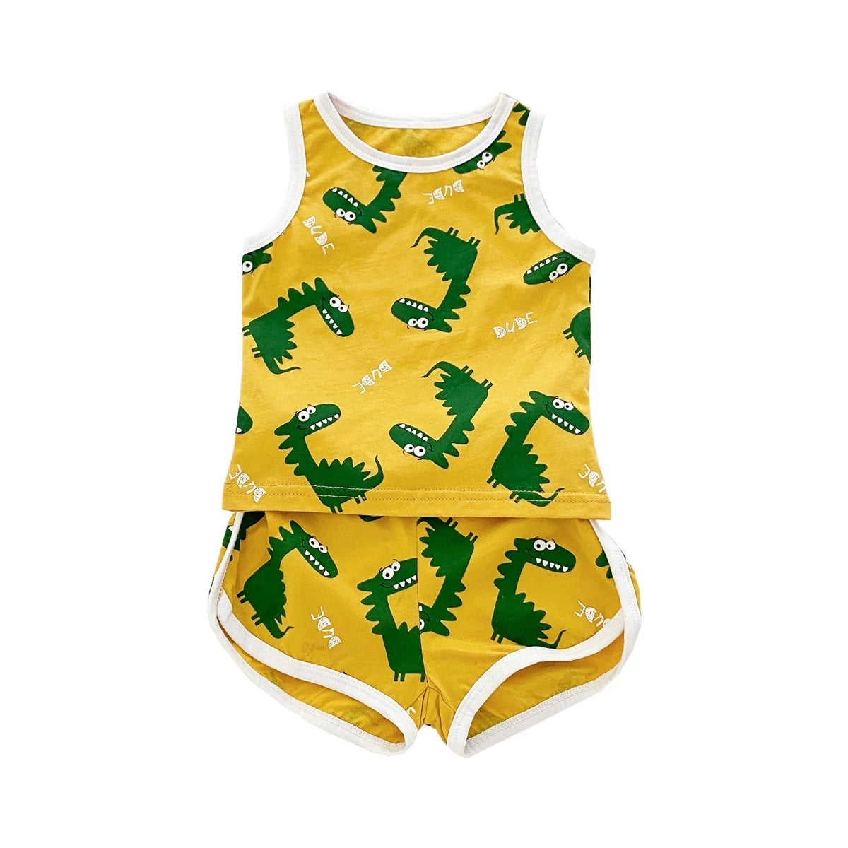 Sanlutoz Ensemble de vêtements d'été pour bébés garçons, haut et short, en coton, motif animal mignon, 2 pièces