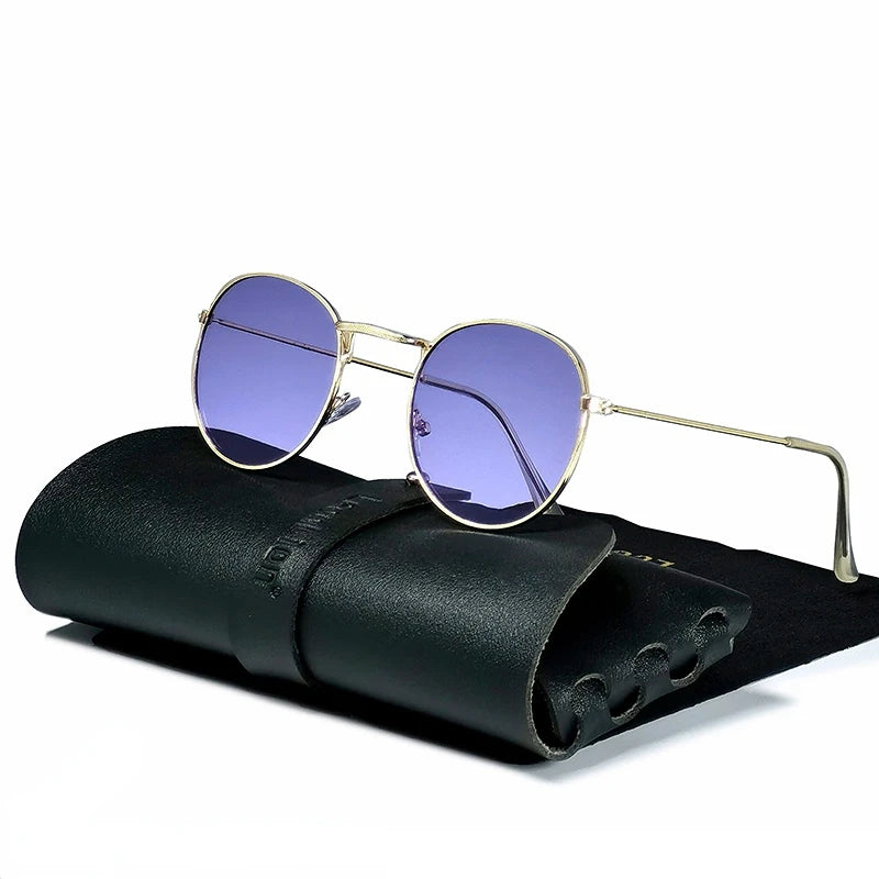 LeonLion 2023 Round Retro Sunglasses Men Round Vintage Glasses for Men/Women Luxury Eyewear Men Metal Lunette Soleil Homme UV400