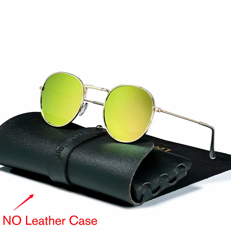LeonLion Round Retro Sunglasses Men Round Vintage Sun Glasses for Men/Women Luxury Eyewear Men Metal Lunette Soleil Homme UV400