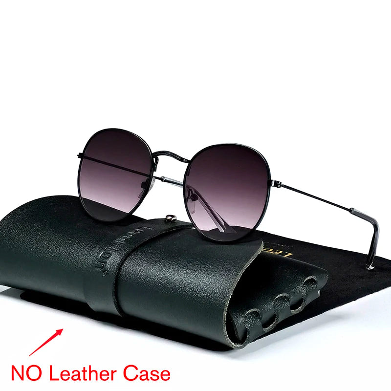 LeonLion Round Retro Sunglasses Men Round Vintage Sun Glasses for Men/Women Luxury Eyewear Men Metal Lunette Soleil Homme UV400