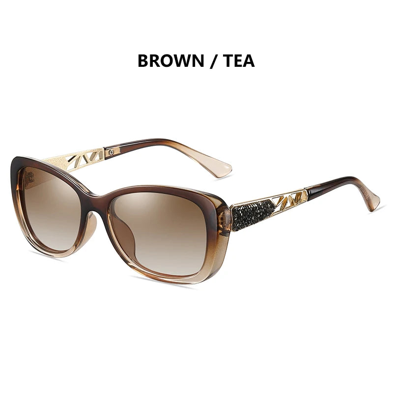 LM 2024 Women's Sunglasses Gradient Polarized Lens Luxury Design Ladies Elegant UV400 Fashion Eyewear Lunette De Soleil Femme