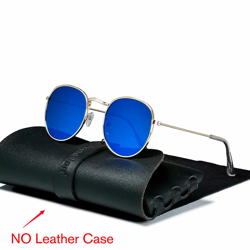LeonLion Round Retro Sunglasses Men Round Vintage Sun Glasses for Men/Women Luxury Eyewear Men Metal Lunette Soleil Homme UV400