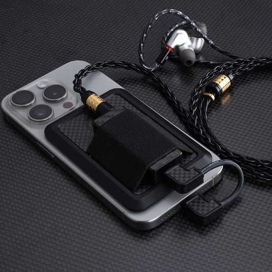 Kit d'absorbeur magnétique en fibre de carbone et aluminium pour décodeur de téléphone Magsafe, câble de décodeur OTG portable de type C coudé