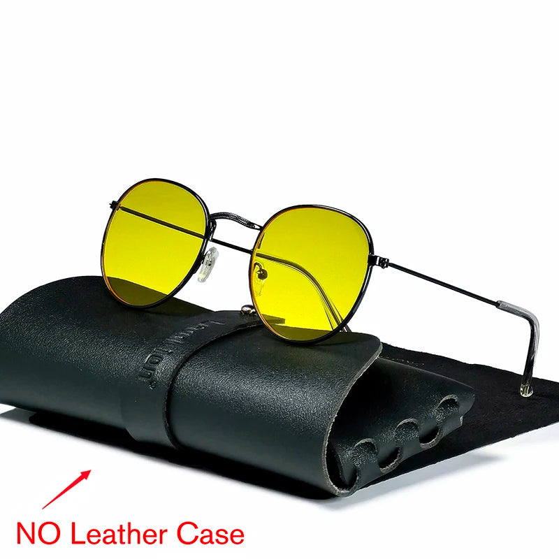 LeonLion Round Retro Sunglasses Men Round Vintage Sun Glasses for Men/Women Luxury Eyewear Men Metal Lunette Soleil Homme UV400