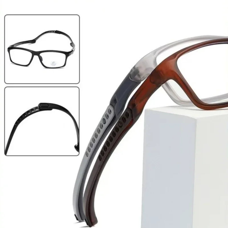 Lunettes de lecture photochromiques multifocales TR90 pour le sport, unisexes, progressives, de près et de loin, presbytie, anti-lumière bleue, avec dioptries