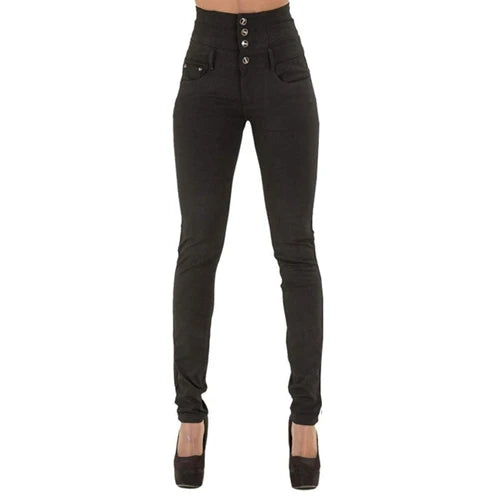 Women Black Jeans Push Up Pencil Denim Pants Ladies Vintage High Waist Casual Stretch Skinny Mom Jean Slim Femme