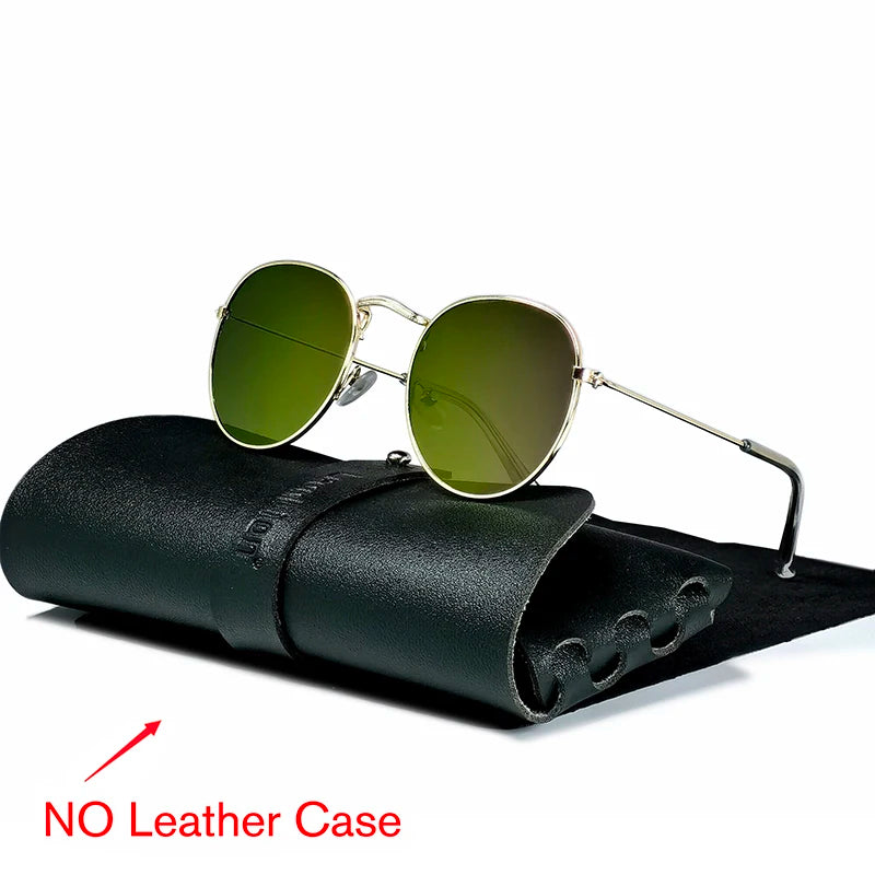 LeonLion Round Retro Sunglasses Men Round Vintage Sun Glasses for Men/Women Luxury Eyewear Men Metal Lunette Soleil Homme UV400