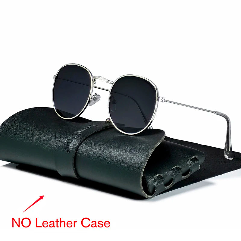 LeonLion Round Retro Sunglasses Men Round Vintage Sun Glasses for Men/Women Luxury Eyewear Men Metal Lunette Soleil Homme UV400