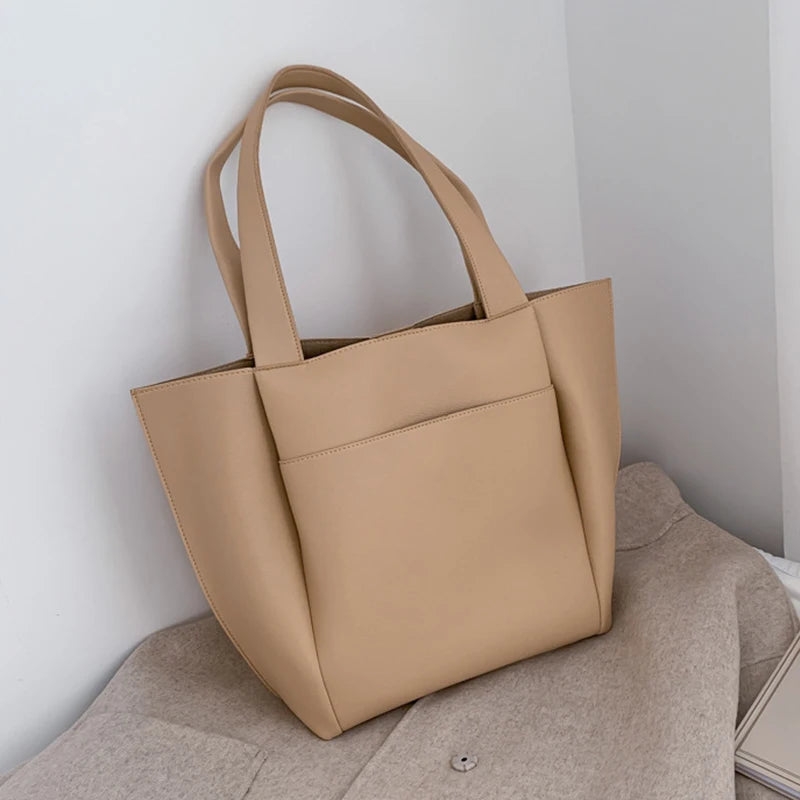 Sac à main en cuir PU de haute qualité pour femme, grande capacité, à bandoulière, fourre-tout rétro
