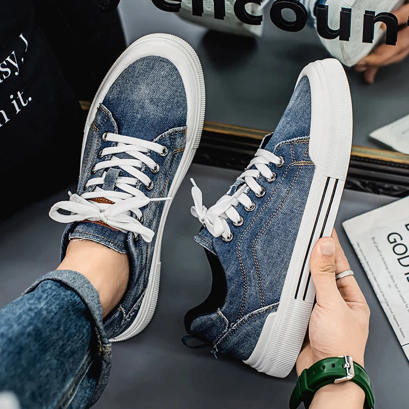 2025 Cowboy Men's Vulcanize Shoes Big Size 48 Skateboard Shoes Man Low Top Comfy Casual Shoes for Man Sneaker Summer Espadrilles