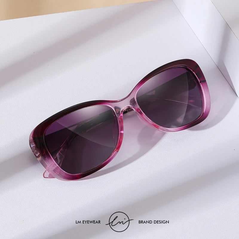 LM 2024 Women's Sunglasses Gradient Polarized Lens Luxury Design Ladies Elegant UV400 Fashion Eyewear Lunette De Soleil Femme