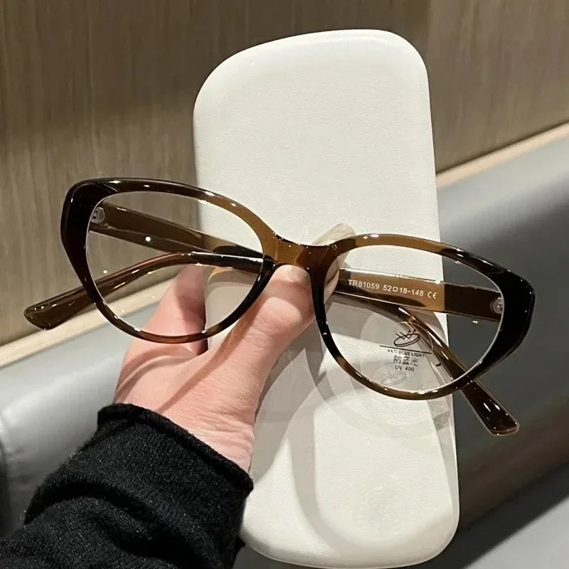 Fashion Cat Eye Minus Sight Eyeglasses New Trend High Definition Myopia Glasses Anti blue Light Spetacle Computer Eyewear