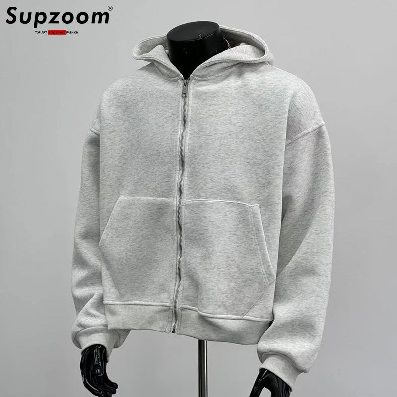 Supzoom Top Fashion Loose Automne et Hiver Nouveauté Style Américain Tendance Sac à Dos Intégré Populaire Décontracté Coton Sweats à Capuche