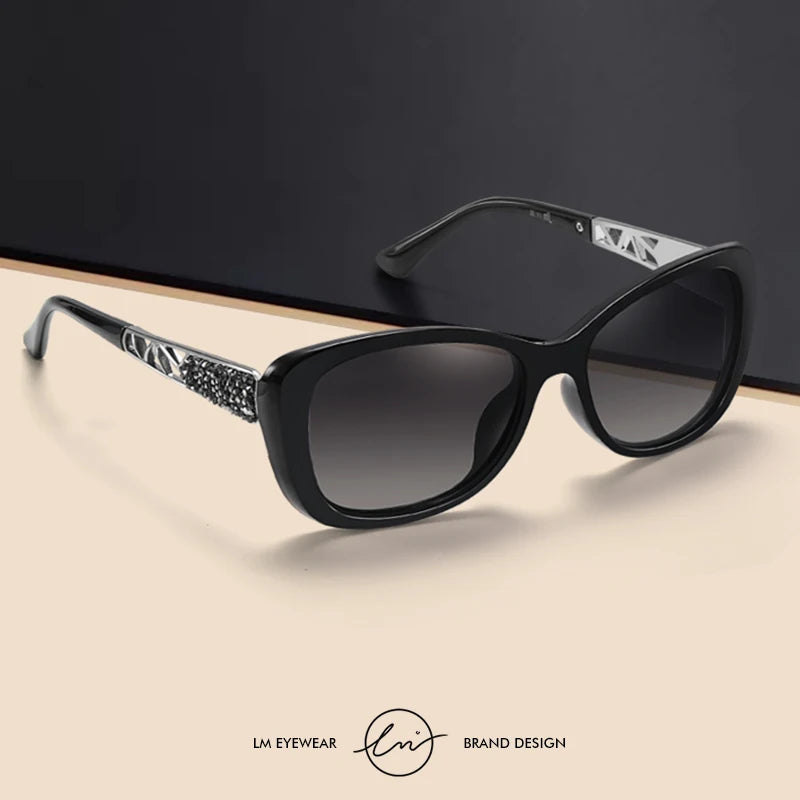 LM 2024 Women's Sunglasses Gradient Polarized Lens Luxury Design Ladies Elegant UV400 Fashion Eyewear Lunette De Soleil Femme