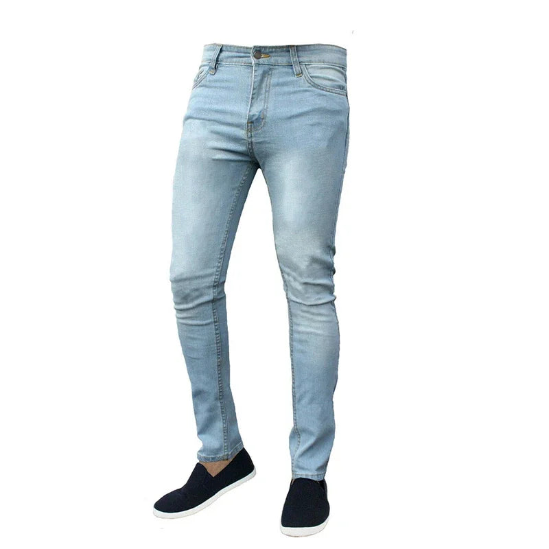 Jeans For Men 2022 Gradient Color Ripped White Dots Jeans Male Motor Biker Skinny Jeans Homme Men's Clothing Zipper Denim Pants