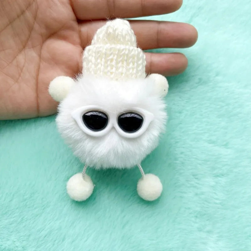 Funny Black Fur Ball for Clogs Accessories Shoe Flower Cartoon 3D Stereoscopic Cookie Genie Detachable Charms Decorative Buckles