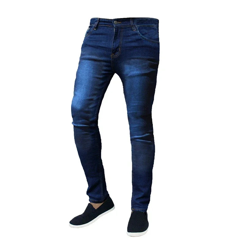 Jeans For Men 2022 Gradient Color Ripped White Dots Jeans Male Motor Biker Skinny Jeans Homme Men's Clothing Zipper Denim Pants